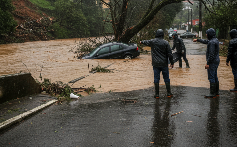 Petrópolis registra maior volume de chuva do estado em oito horas