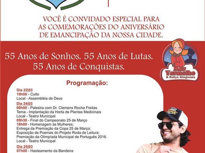 Mar Vermelho comemora aniversário de 55 anos de emancipação política