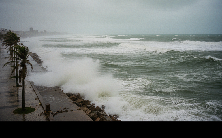 Temperaturas ficam mais amenas na cidade de SP e litoral tem alerta para ressaca e ventania