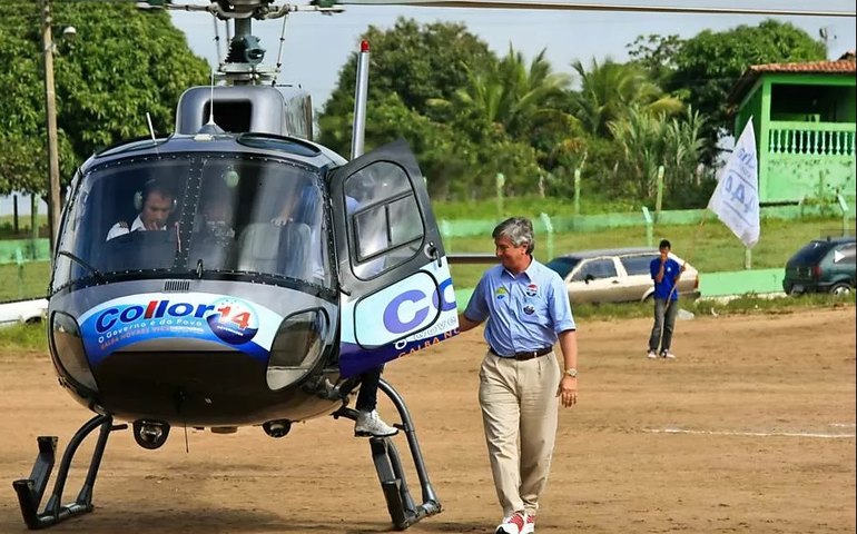 Helicóptero apreendido pela PF foi o mesmo usado por Collor em campanha