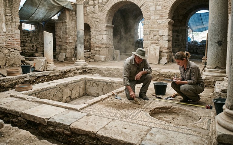 Catedral bizantina em Hipo revela prática de duplo batismo
