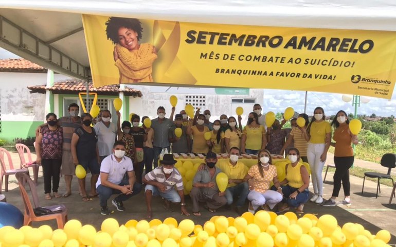 Branquinha a favor da vida: Saúde municipal realiza ação em alusão ao setembro amarelo