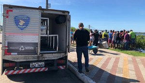 CORPO ENCONTRADO NO RIO SERGIPE / Foto: Leonardo Barreto/TV Atalaia