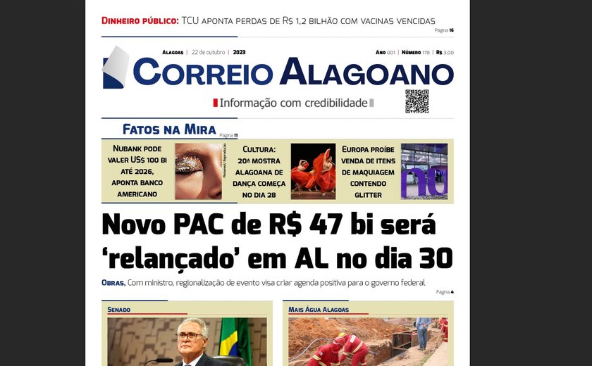 Novo PAC de R$ 47 bi será ‘relançado’ em AL no dia 30