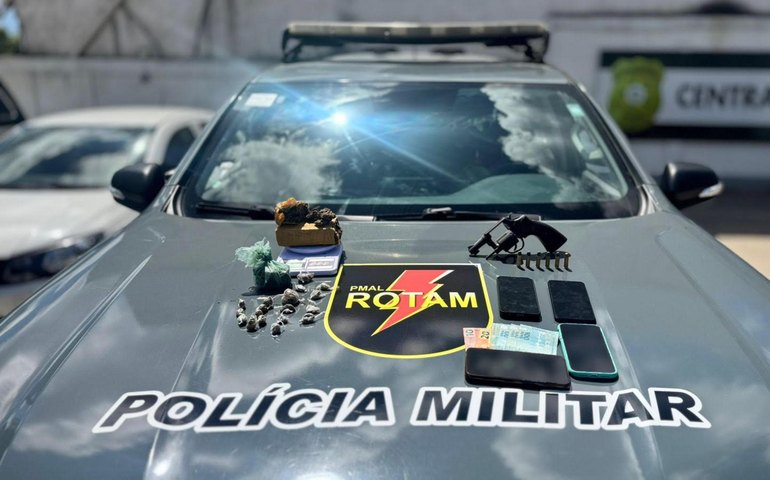 Rotam prende dois homens e apreende armas e drogas em Rio Largo