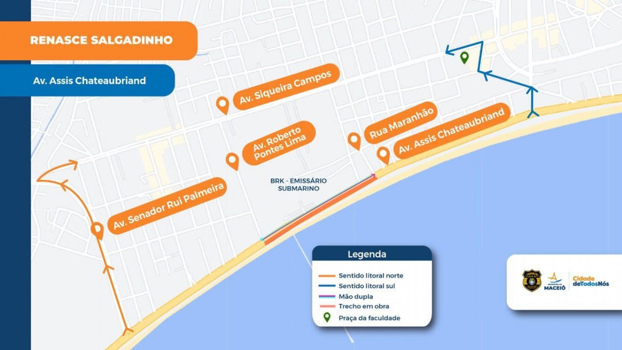 Renasce Salgadinho: confira o funcionamento da Av. Assis Chateaubriand com o avanço das obras