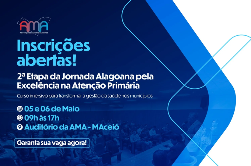 AMA abre inscrições para curso teórico na 2ª etapa da Jornada Alagoana pela Excelência na Atenção Primária