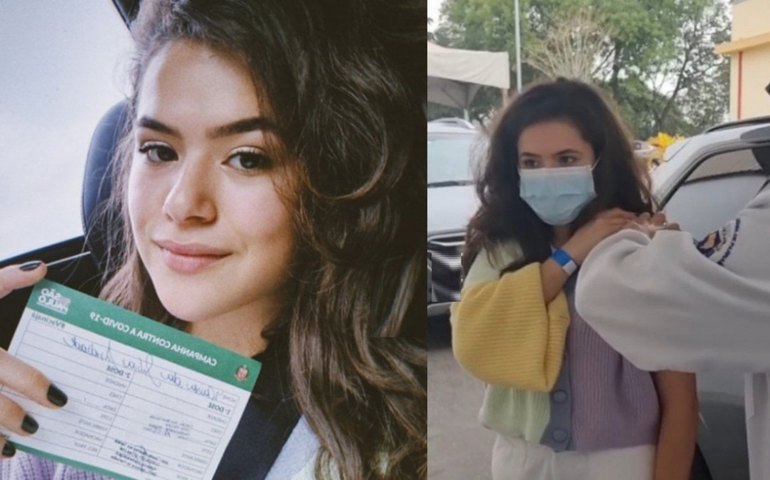 Maisa Silva recebe 1ª dose da vacina: &#8216;nós jovens temos que fazer nossa parte&#8217;