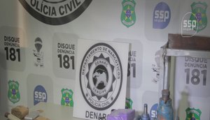 Material apreendido Denarc / Foto: SSP/SE