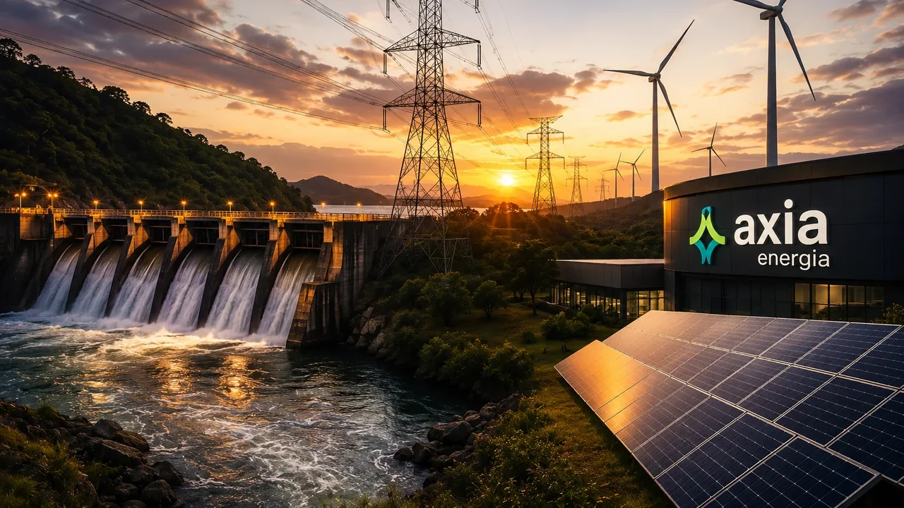 Axia Energia: Venda no mercado livre totalizou 15,0 TWh no 2tri26, queda de 9,7%