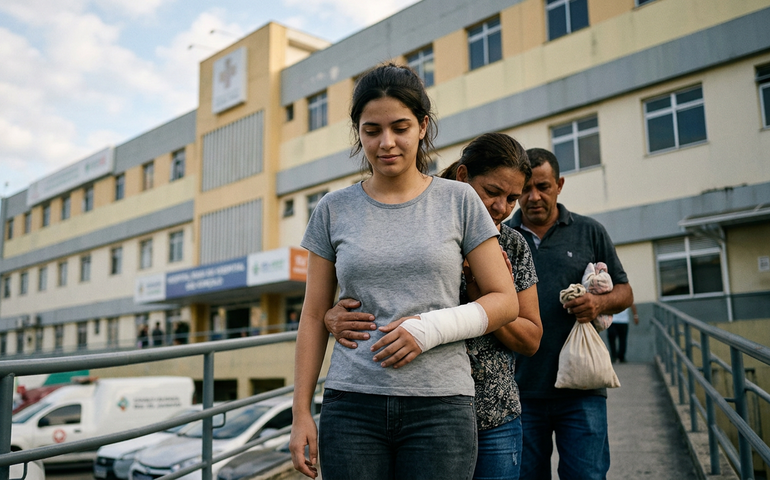 Jovem esfaqueada mais de 30 vezes no RJ após recusar pedido de namoro recebe alta hospitalar