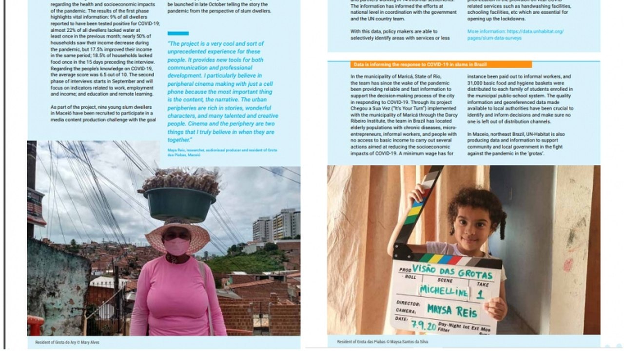 Fotografias produzidas por moradoras de grotas são publicadas em relatório global