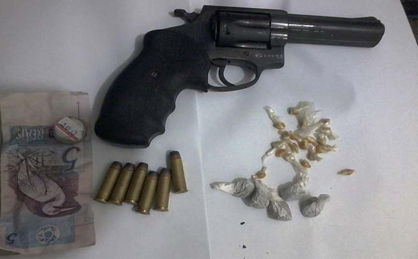 Santa Luzia do Norte: PC apreende adolescente com arma e droga