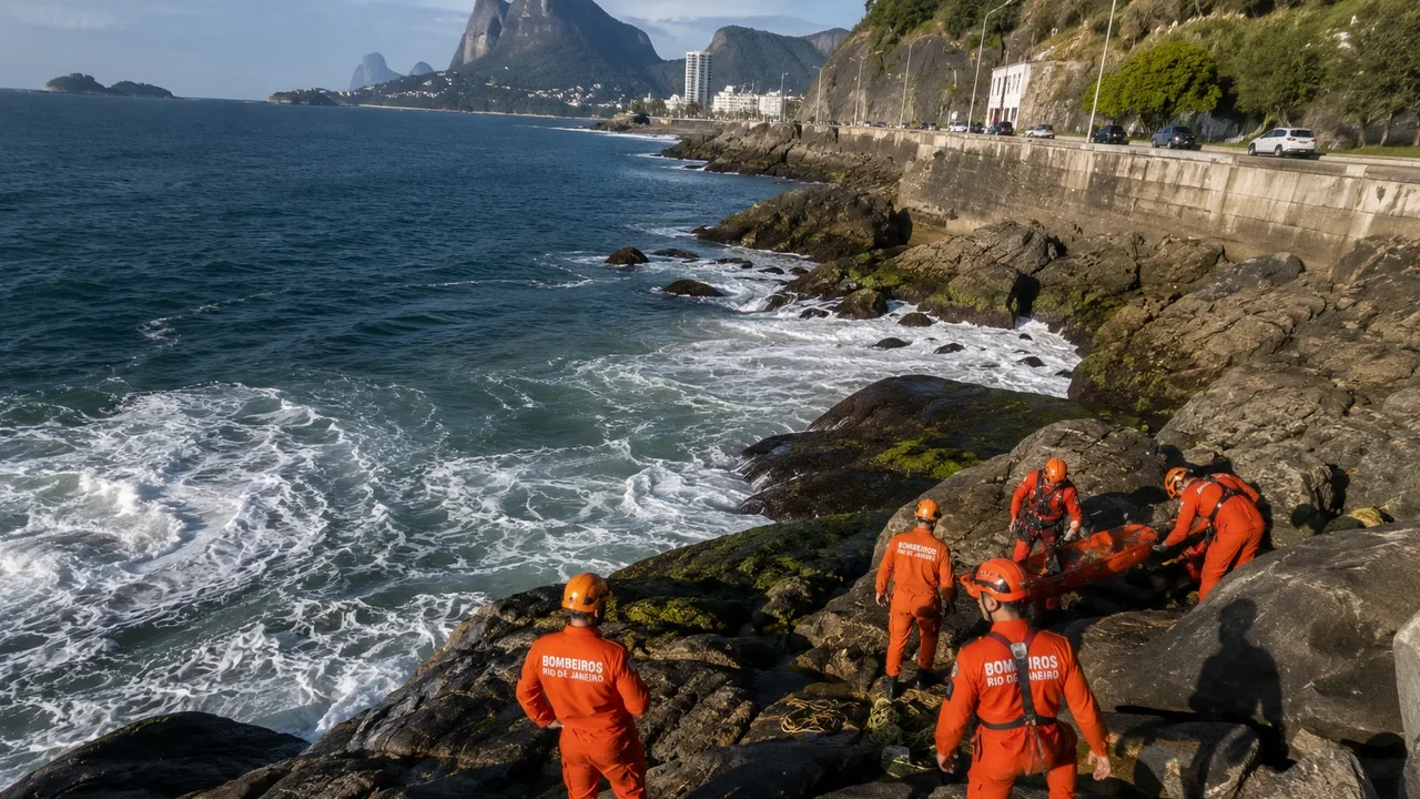 Corpo é encontrado no costão da Niemeyer após cinco dias de buscas por professor de surfe desaparecido no mar