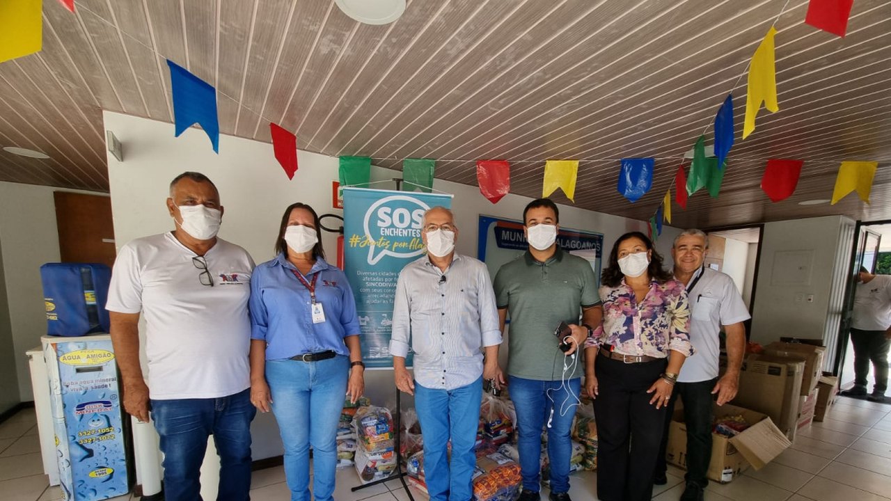SOS Alagoas: campanha da AMA recebe donativos do Sincodiv para municípios afetados pelas chuvas Administrativa