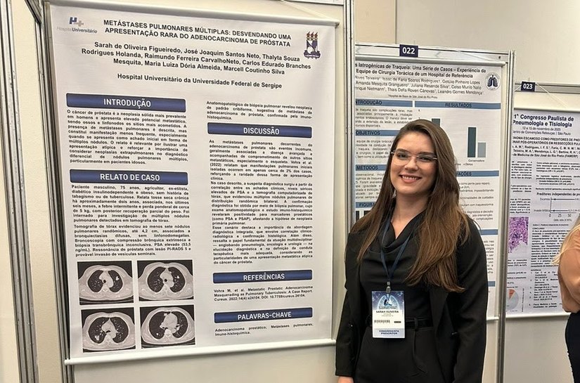 Residente do HU-UFS é a única brasileira selecionada para curso intensivo internacional de Pneumologia