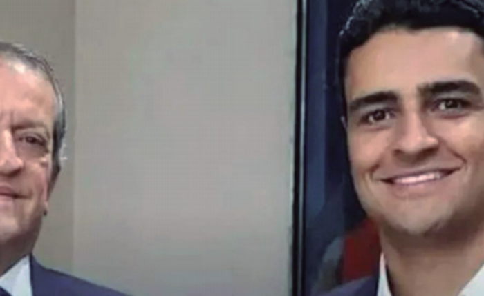 O presidente nacional do PL, Valdemar da Costa Neto, durante encontro com o prefeito JHC