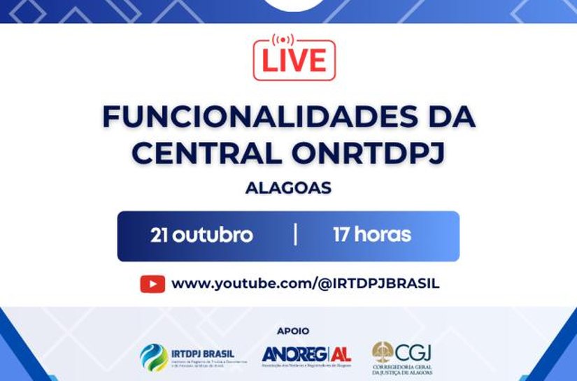Webinar apresenta vantagens do ONRTDPJ aos cartórios de AL