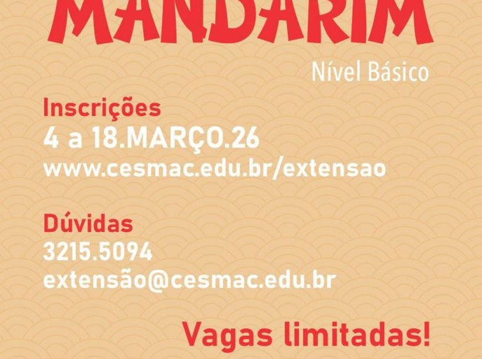 Curso de mandarim do Cesmac registra grande procura e abre portas para cooperação acadêmica com a China