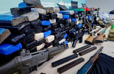 Alagoas apreende mais de 2,8 toneladas de drogas e 1.655 armas em 2025