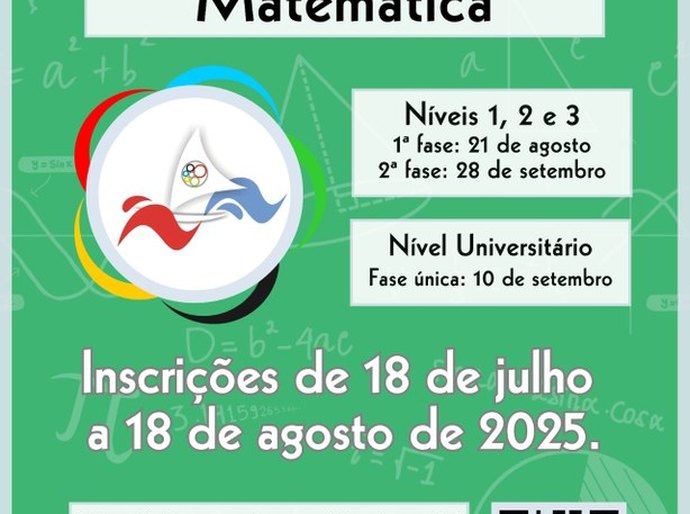 Olimpíada de Matemática inscreve estudantes de escolas e universitários