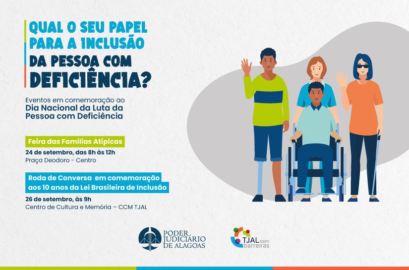TJAL promove feira e roda de conversa em comemoração ao Dia da Luta da Pessoa com Deficiência