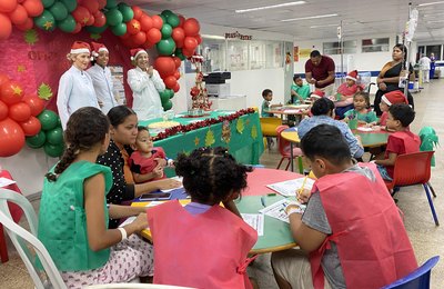 Oficina de Culinária Natalina leva sabor, aprendizado e afeto à Pediatria do HGE