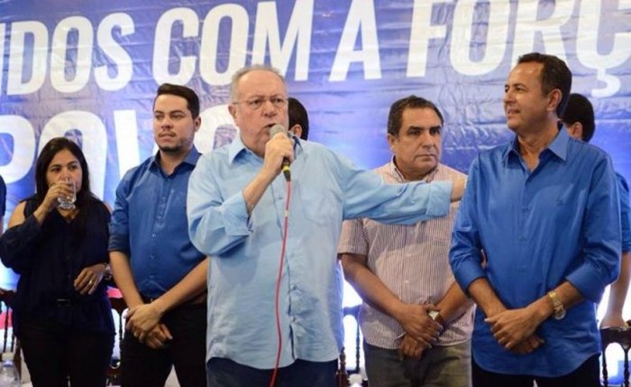 Hélio Brandão e Mandú durante a campanha de 2016, quando atual prefeito era vice de Jacob Brandão - Divulgação