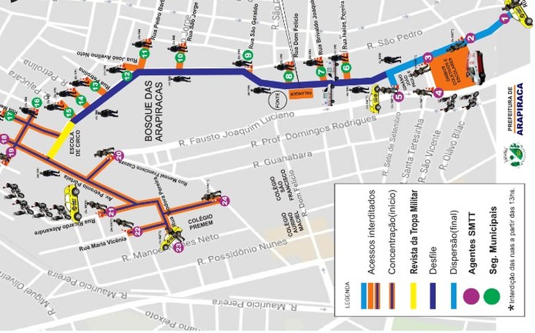 Pela primeira vez, desfile de 30 de Outubro de Arapiraca será realizado no Bosque das Arapiracas