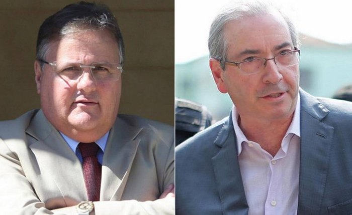 O ex-ministro Geddel Vieira Lima e o deputado cassado Eduardo Cunha são alvos de operação da PF