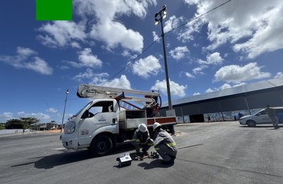 Prefeitura avança com obras para iluminação no novo Mercado da Produção