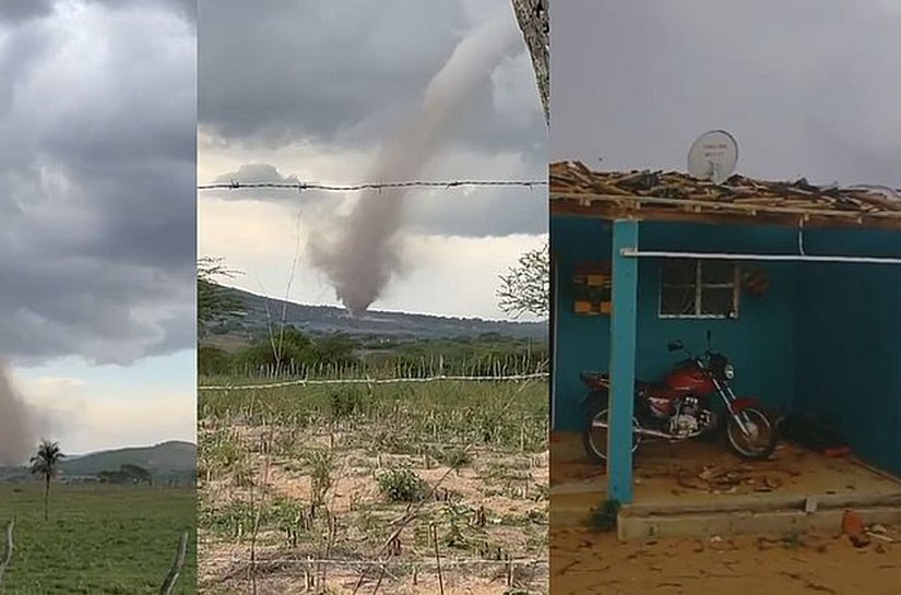 VÍDEO: 'tornado' assusta moradores de Estrela de Alagoas