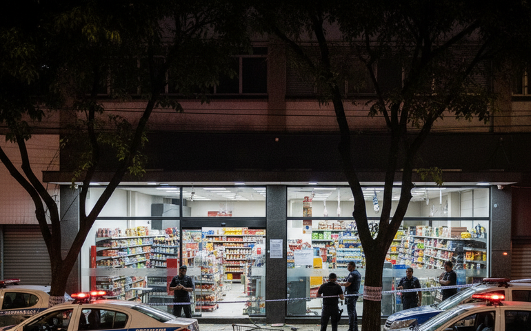 Criminosos invadem mercado e fazem funcionários reféns em Moema, bairro nobre da zona sul de SP