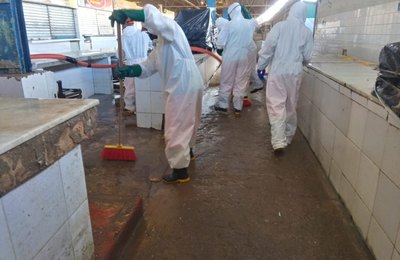 Covid-19: Mercado da Produção recebe nova ação de desinfecção