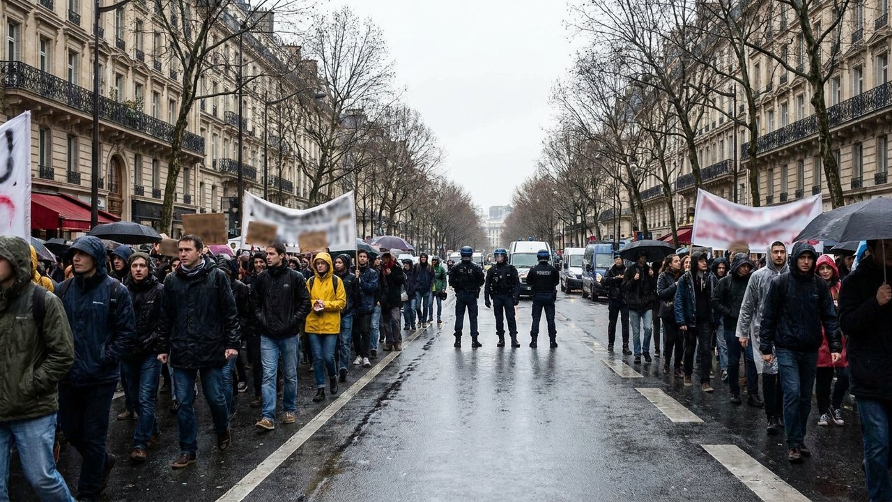 Estudantes protestam em Paris contra prioridades de gastos do governo