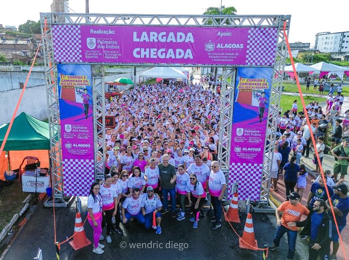 1ª Corrida e Caminhada da Mulher Alagoana acontece em Palmeira e reúne mais de 1.000 inscritas