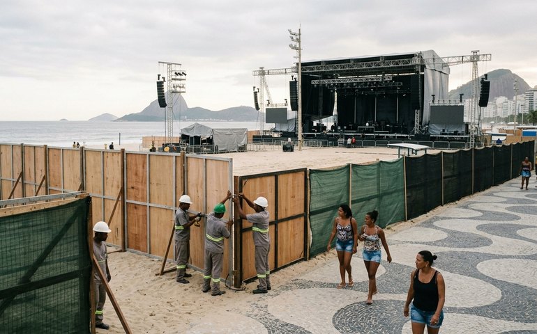 Tapume ao redor do palco de Shakira, em Copacabana, gera apreensão; entenda medida de segurança