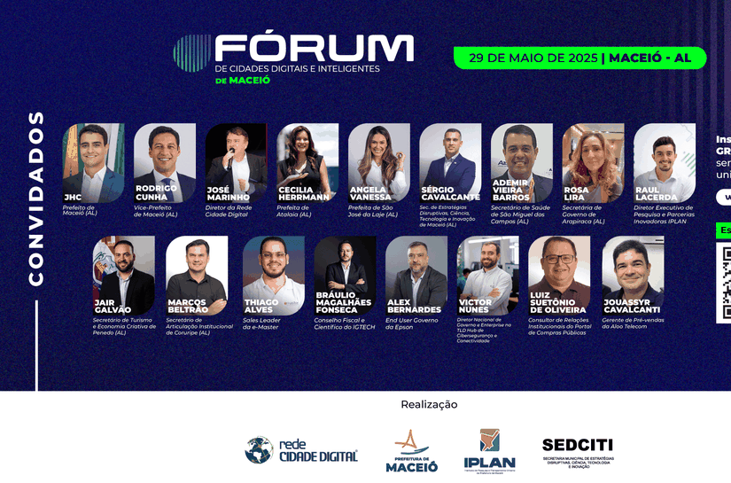 Maceió sede Fórum de Cidades Digitais e Inteligentes nesta quinta (29)