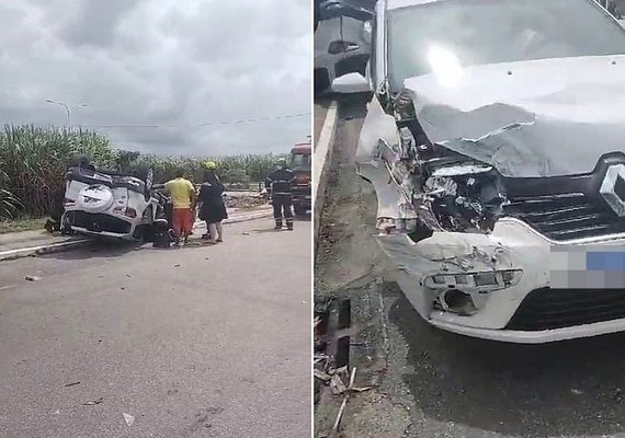 Capotamento em Maceió: Idoso de 79 Anos Fica Ferido em Acidente na Avenida Cachoeira do Meirim