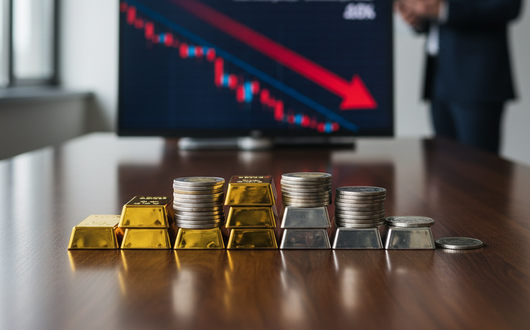 Ouro e prata fecham em forte queda após aumento de margens na CME