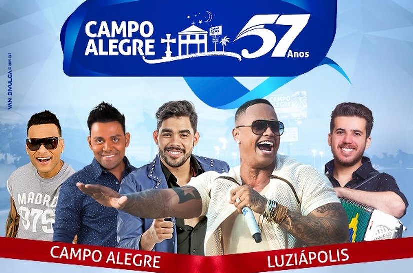 Campo Alegre divulga programação de shows de aniversário de 57 anos