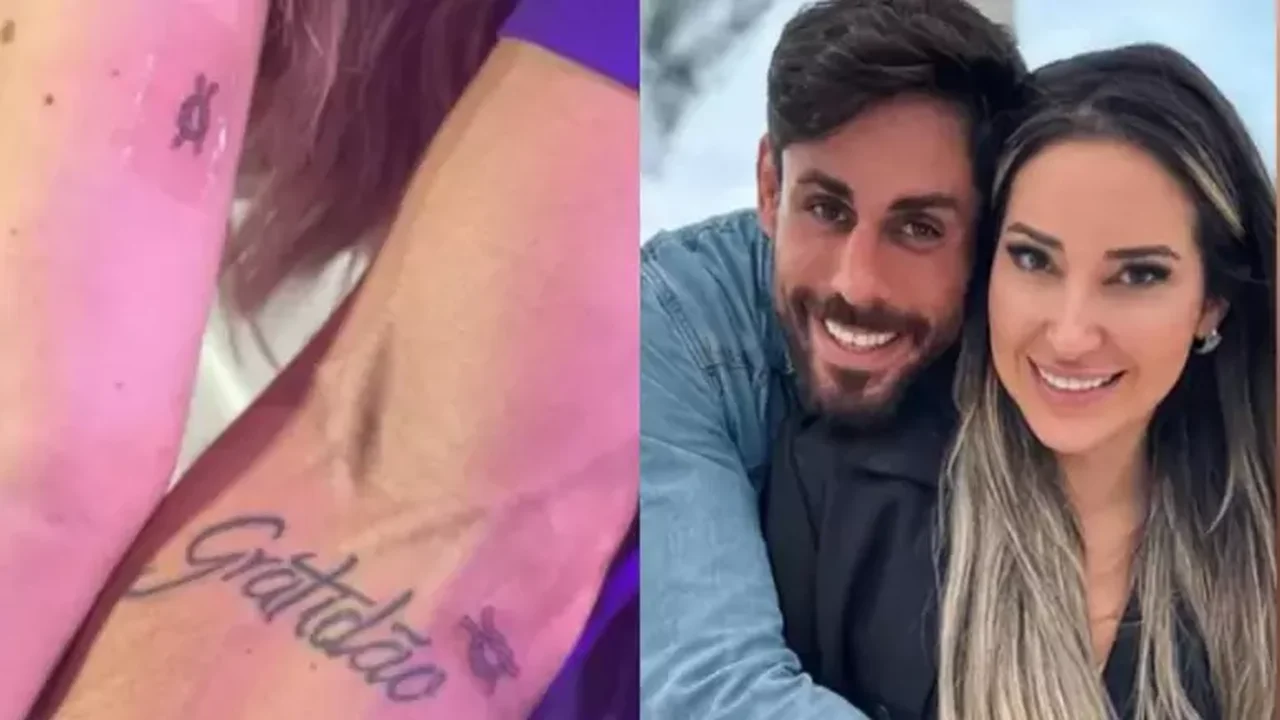 Amanda Meirelles e Cara de Sapato fazem tatuagem juntos