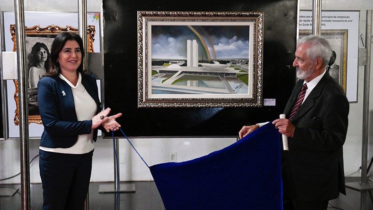 Artista com obras destruídas em 8 de janeiro expõe no Senado