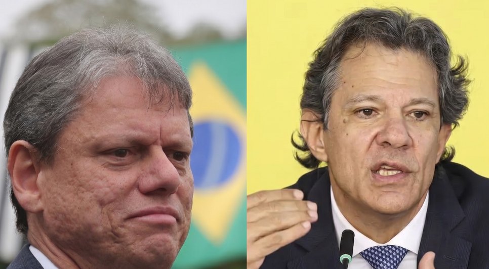 Tarcisío de Freitas e Fernando Haddad. / Foto: Reprodução.