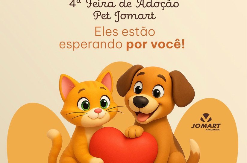 Feira de Adoção do Jomart Atacarejo promove novo lar para cães e gatos neste sábado