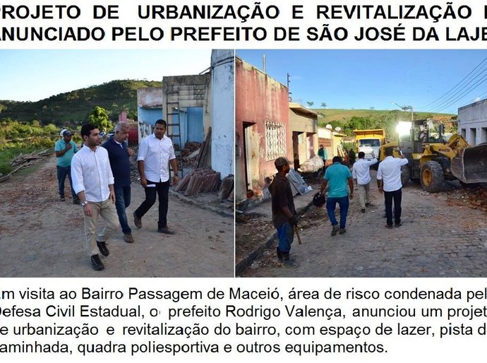 Projeto de urbanização e revitalização é anunciado pelo prefeito Rodrigo Valença