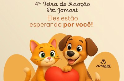 Feira de Adoção do Jomart Atacarejo promove novo lar para cães e gatos neste sábado