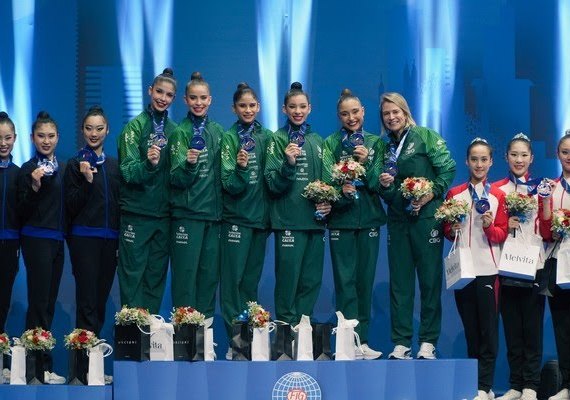 Brasil conquista ouro inédito na ginástica rítmica e entra para a história em Milão