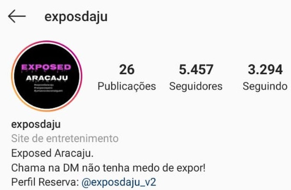 EXPOSED ARACAJU / Foto: Print Instagram