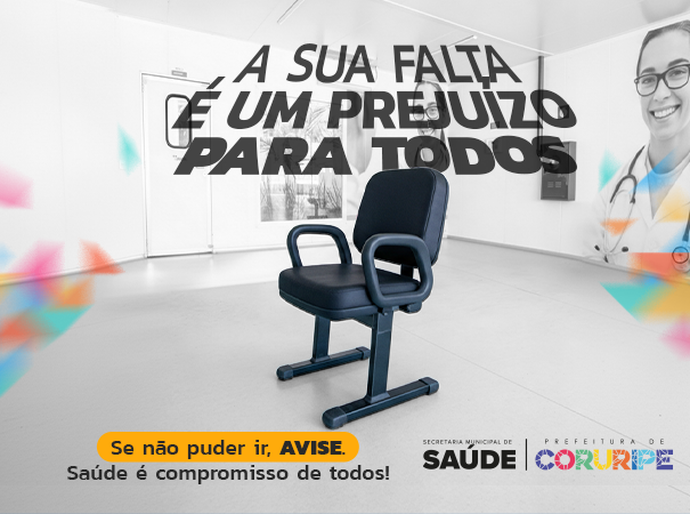 Prefeitura de Coruripe lança campanha para combater faltas em consultas e exames na rede municipal